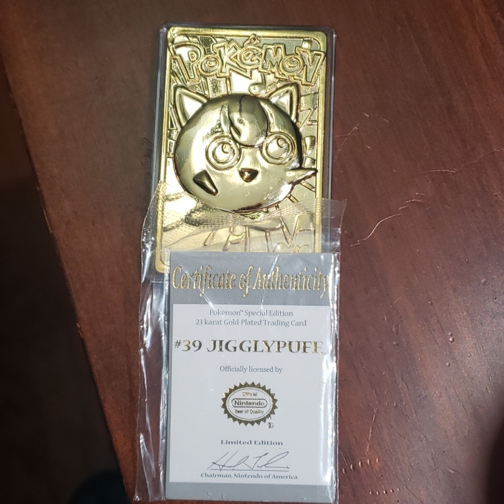 Pokemon special edition 23 karat gold-plated
